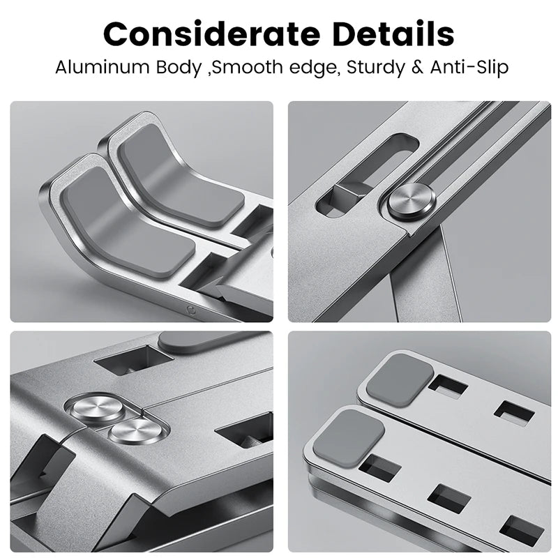 Justerbar Sammenklappelig Laptopstander i Aluminiumlegering