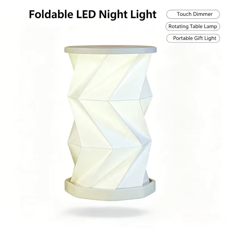 Foldbar revnesikker USB-genopladelig LED-natlys (berøringsdæmper)