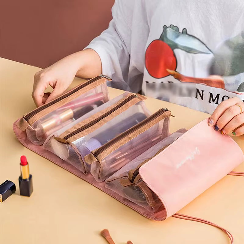 Abnehmbare 4-in-1 zusammenklappbare Kosmetiktasche
