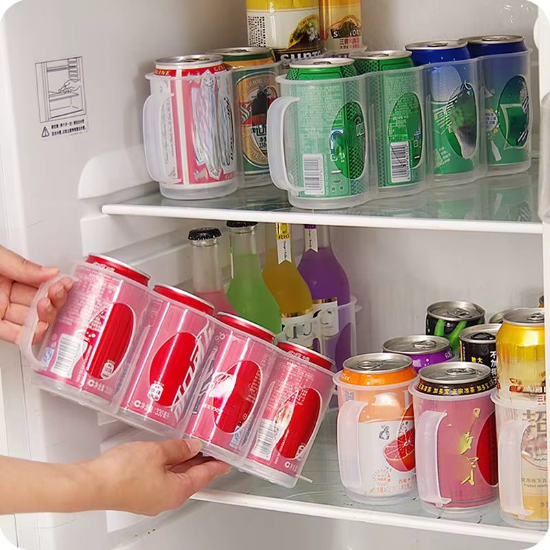 Platzsparender, stapelbarer Dosenorganizer für den Kühlschrank