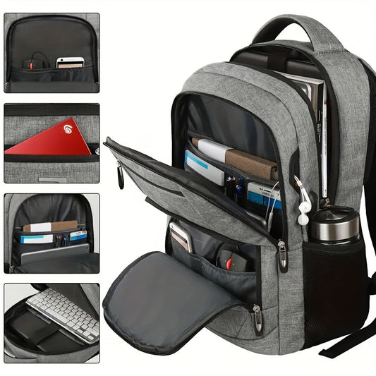 Rucksack für Alltag und Arbeit mit separaten Fächern für Laptop | Verstellbare Träger | Strapazierfähiges Softshell mit USB-Anschluss