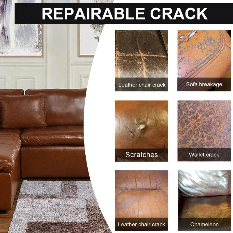 Fortgeschrittenes Lederreparaturgel, Lederreparaturcreme für Autositze und Sofas, Balsam zum Nachfärben von Leder für Möbel, Sofas, Autositze, Sofas und Jacken