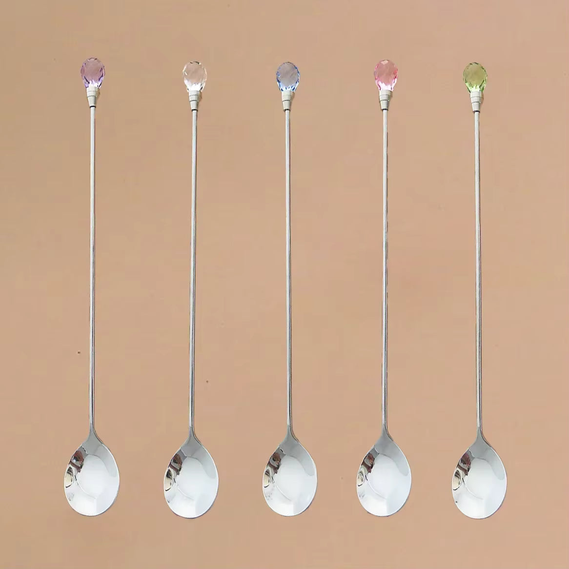 Diamantinspirierte Kaffeelöffel aus Edelstahl (4er-Set)