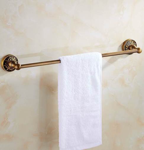 VintageFold - Faltbare Handtuchstange aus Aluminium mit antikem Messingfinish