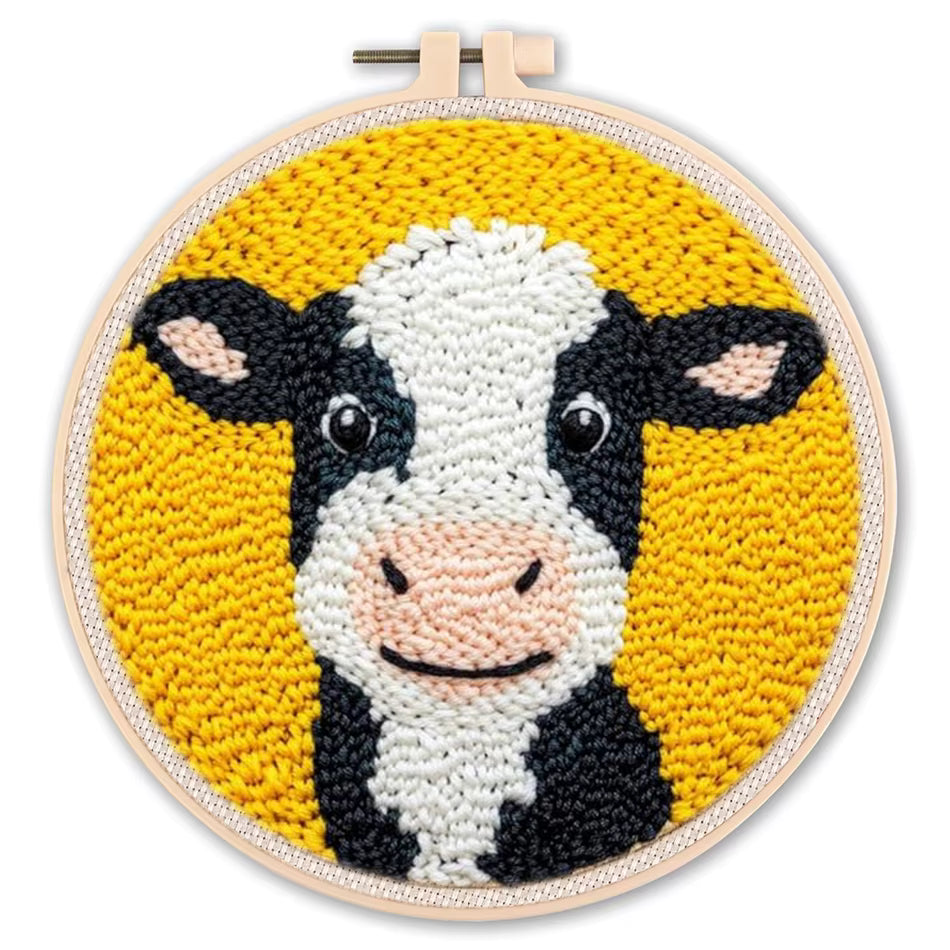 Komplet begynder punch-nål broderisæt (dyremønstre)