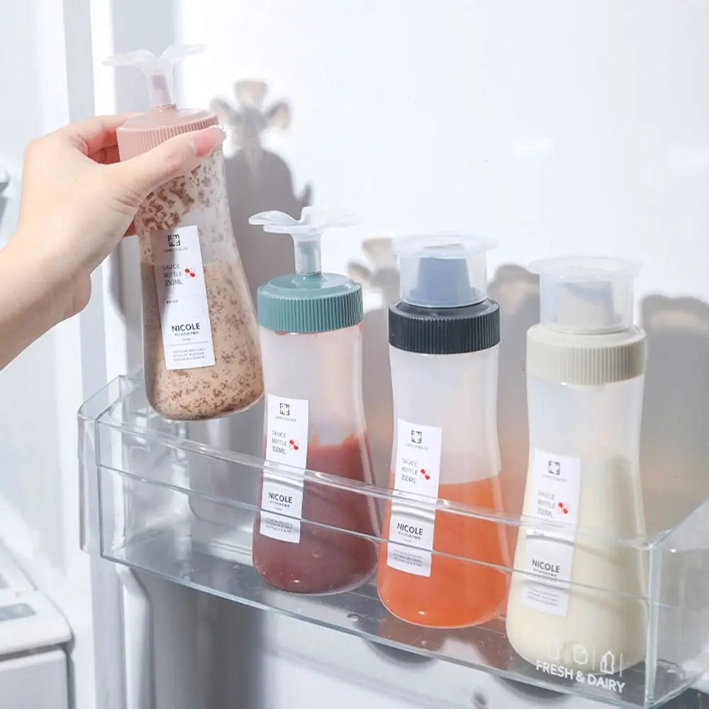 BPA-fri squeeze-flaske med måleskala til sauce (350 ml)