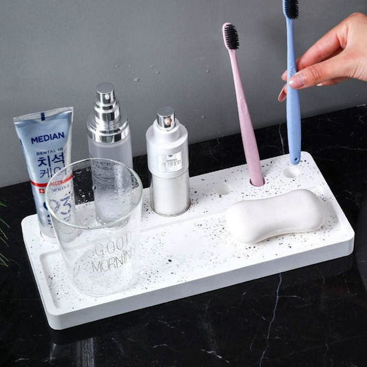 PureClean - Badezimmer Transparente Diatomeenerde Zahnbürstenbecher