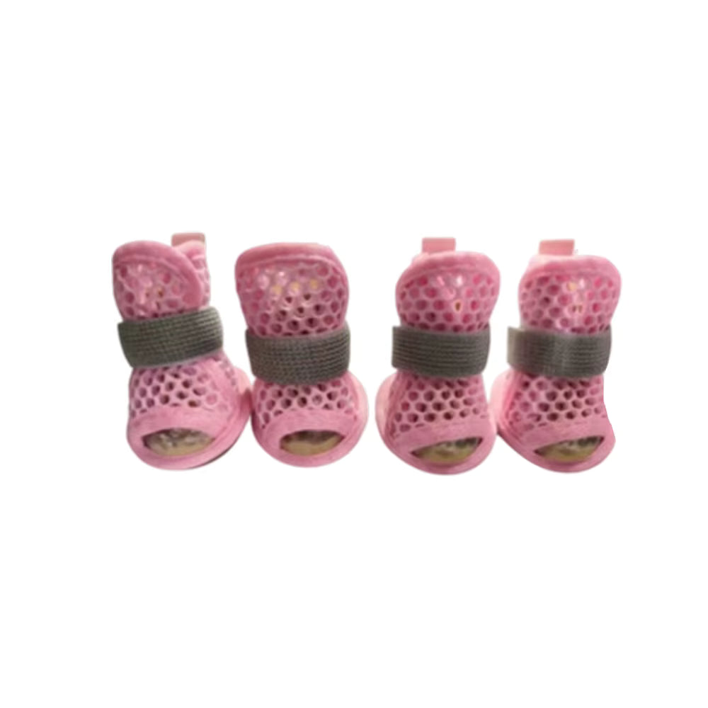 Atmungsaktives Mesh und rutschfeste weiche Hundeschuhe (4er-Set)