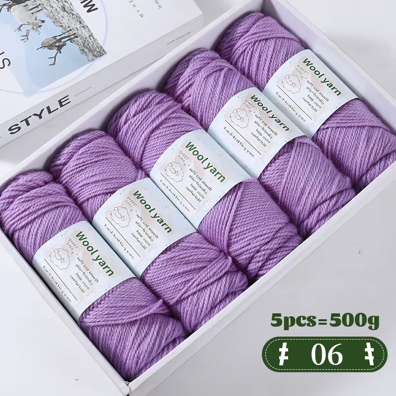 Farbverlaufsfarbenes dickes Alpakagarn (500-g-Packung)