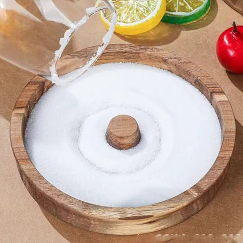 Stabiler Cocktail-Rimmer aus Holz für den doppelten Gebrauch (Salz & Zucker)