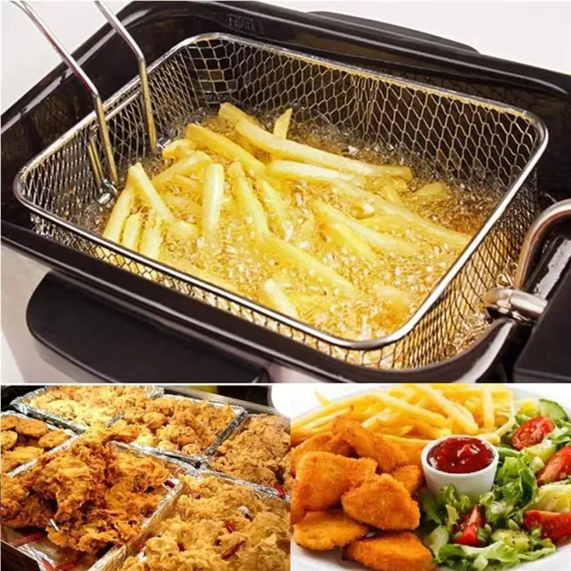 Portionskontrollkorb für Pommes frites aus Cool-Touch-Edelstahl