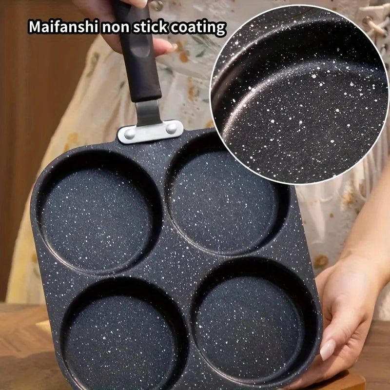 Non-stick støbejerns multi-brænder omeletpande (gas og el)