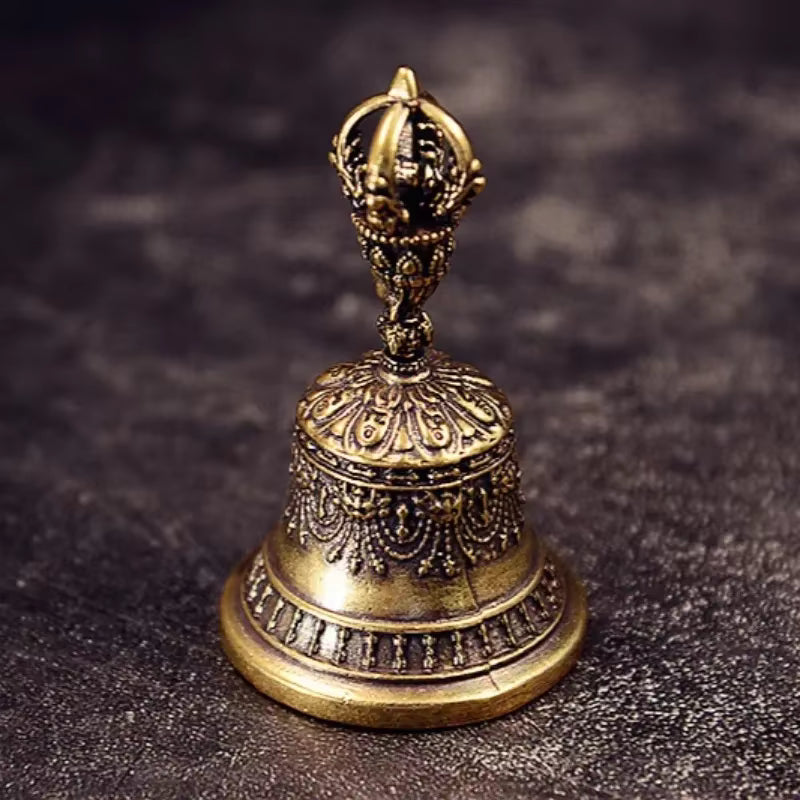 Massive Messing-Weihnachtsglocke im Vintage-Stil (5,2 cm)
