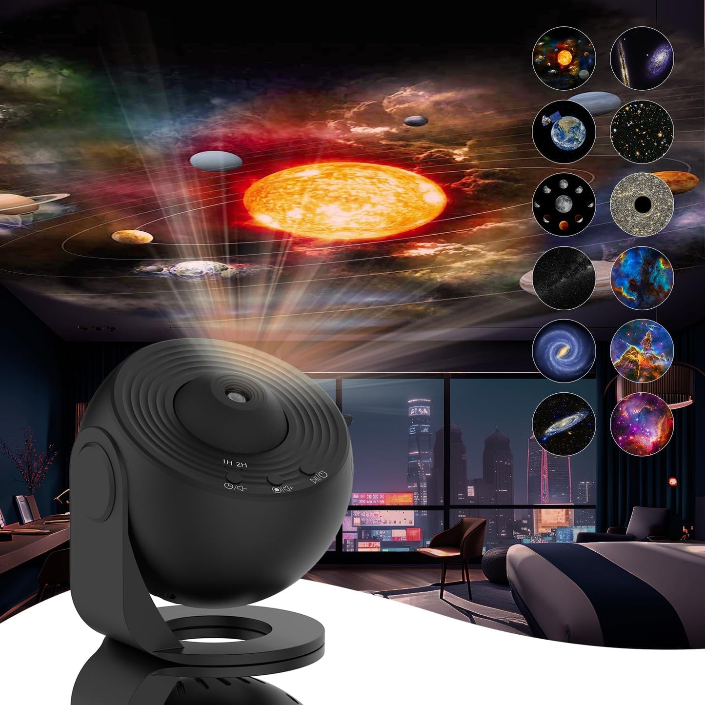 GalaxyGlow - 360° Planetarienprojektor | Verbesserte Entspannung und Stressabbau