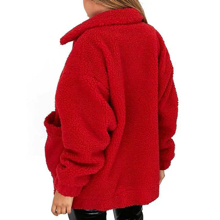 FleeceFit - Fleecejacke für Frauen mit breitem Kragen