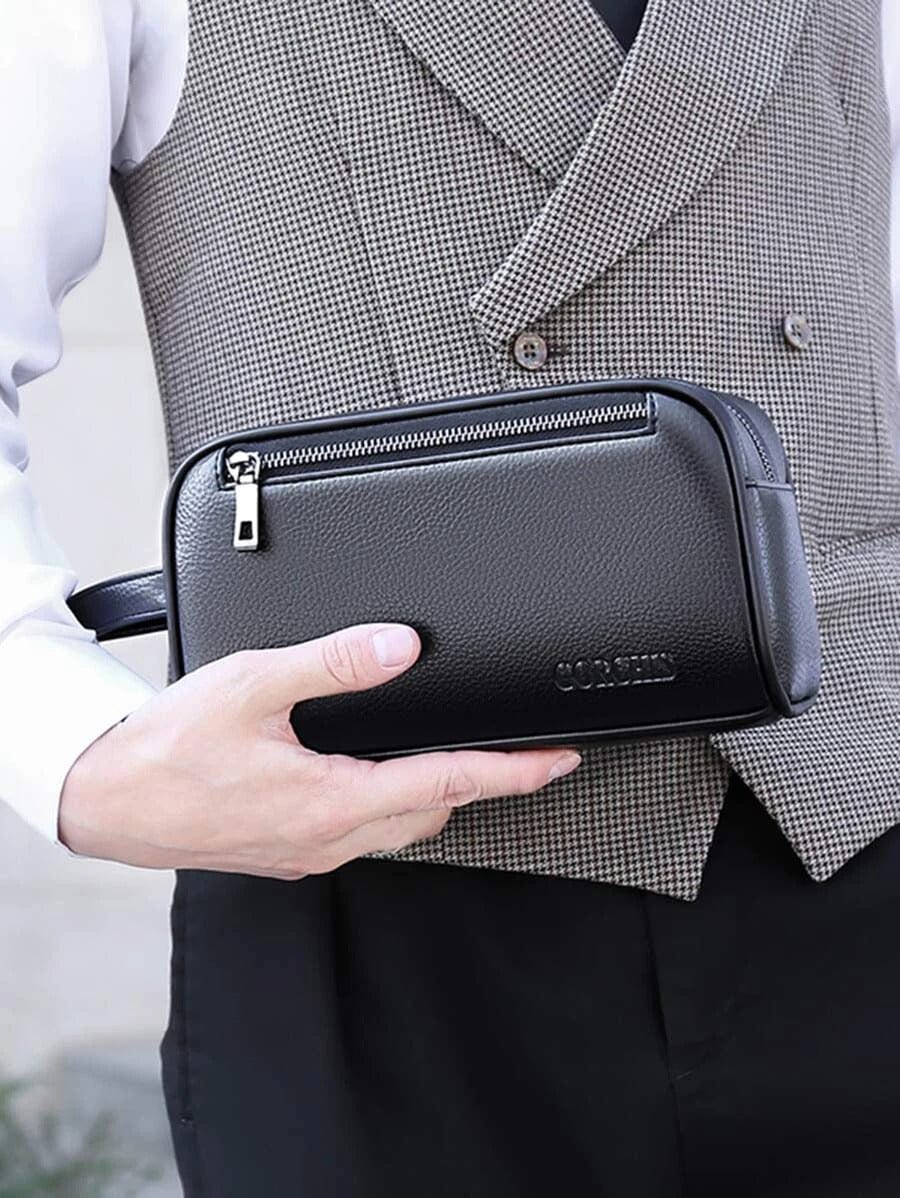 Lucas - Herrentasche mit doppeltem Reißverschluss