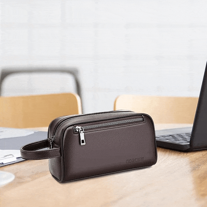 Lucas - Herrentasche mit doppeltem Reißverschluss
