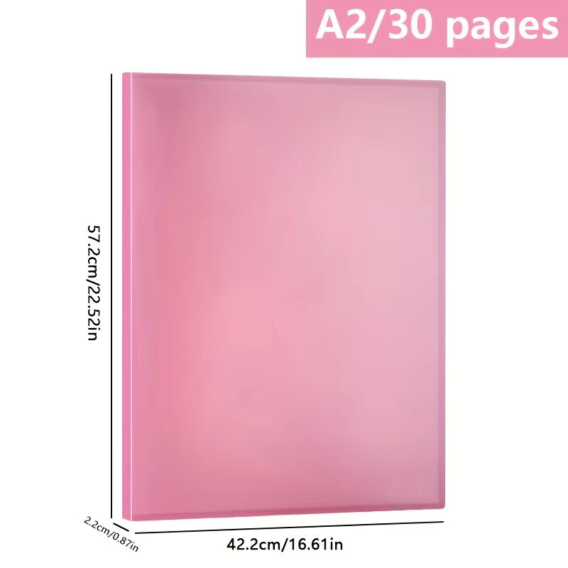 Hochkapazitäts-Aufbewahrungsbuch für Diamantmalerei aus dickerem, doppelseitigem PP (fasst 60 Bilder)