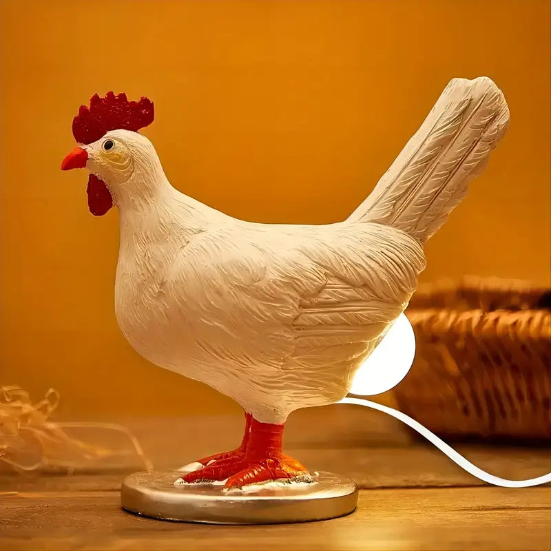 LumiChick - Charmante Lampe mit Huhn und Ei