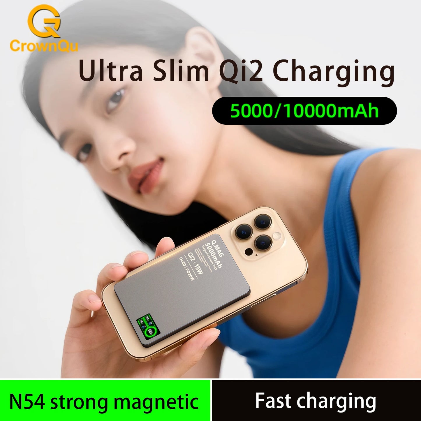 Præcis Magnetische 15W Kabellose Powerbank (3-in-1, 10000mAh)