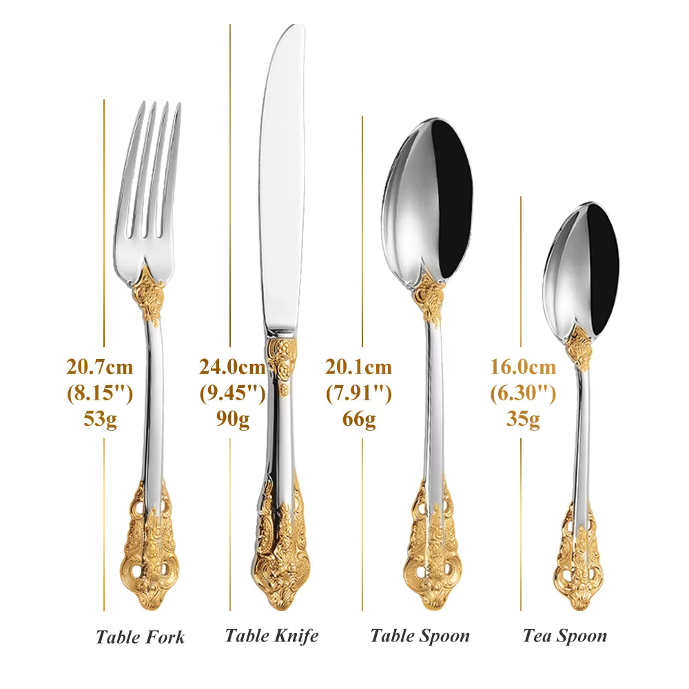 Elegantes Vintage-Besteckset aus Edelstahl