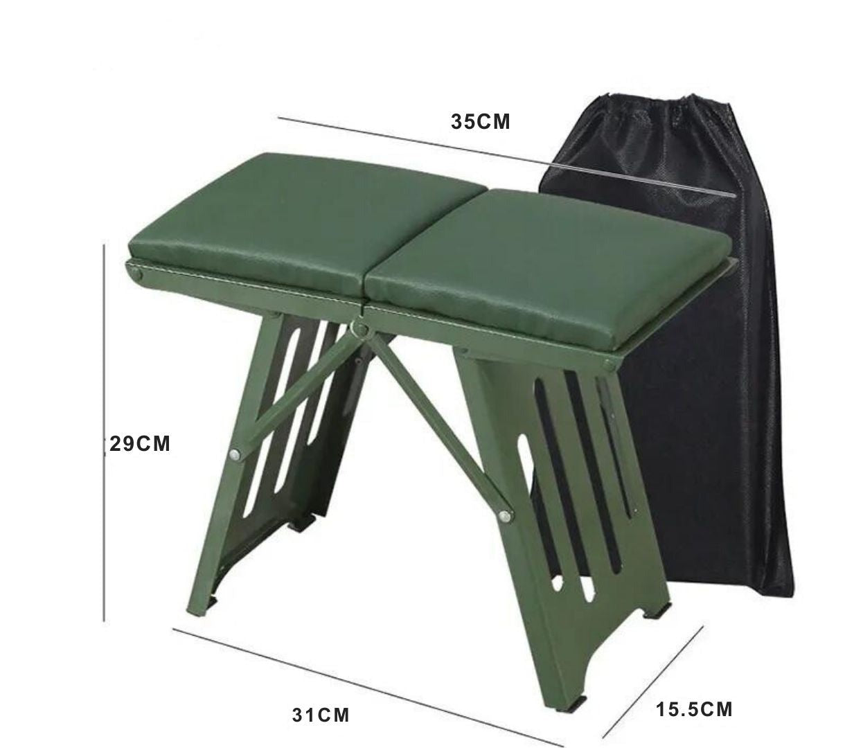 Campingstol Foldbar Letvægt til Voksne | Str. Lille og Stor med Valgfri Pude | Robust Design til Strand og Bjerge