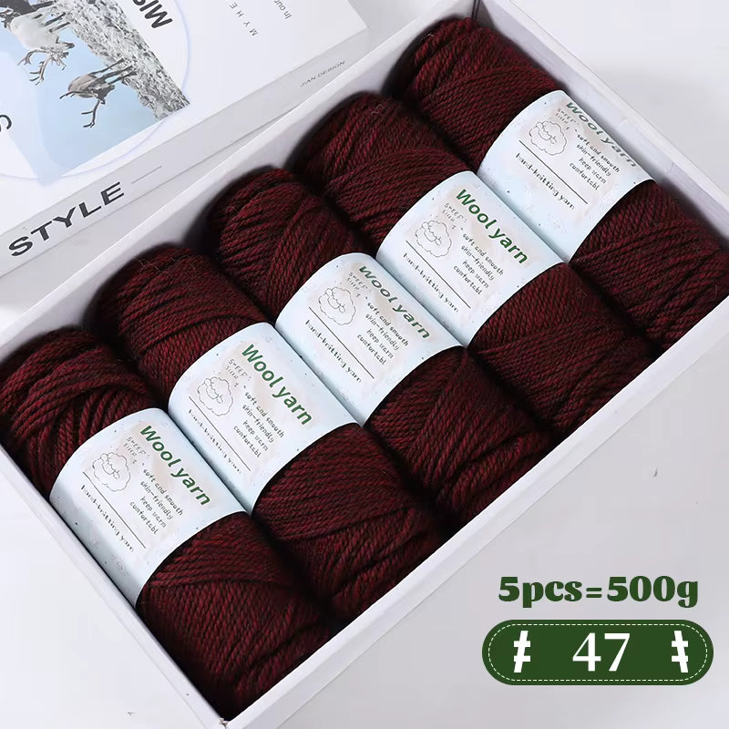 Farbverlaufsfarbenes dickes Alpakagarn (500-g-Packung)