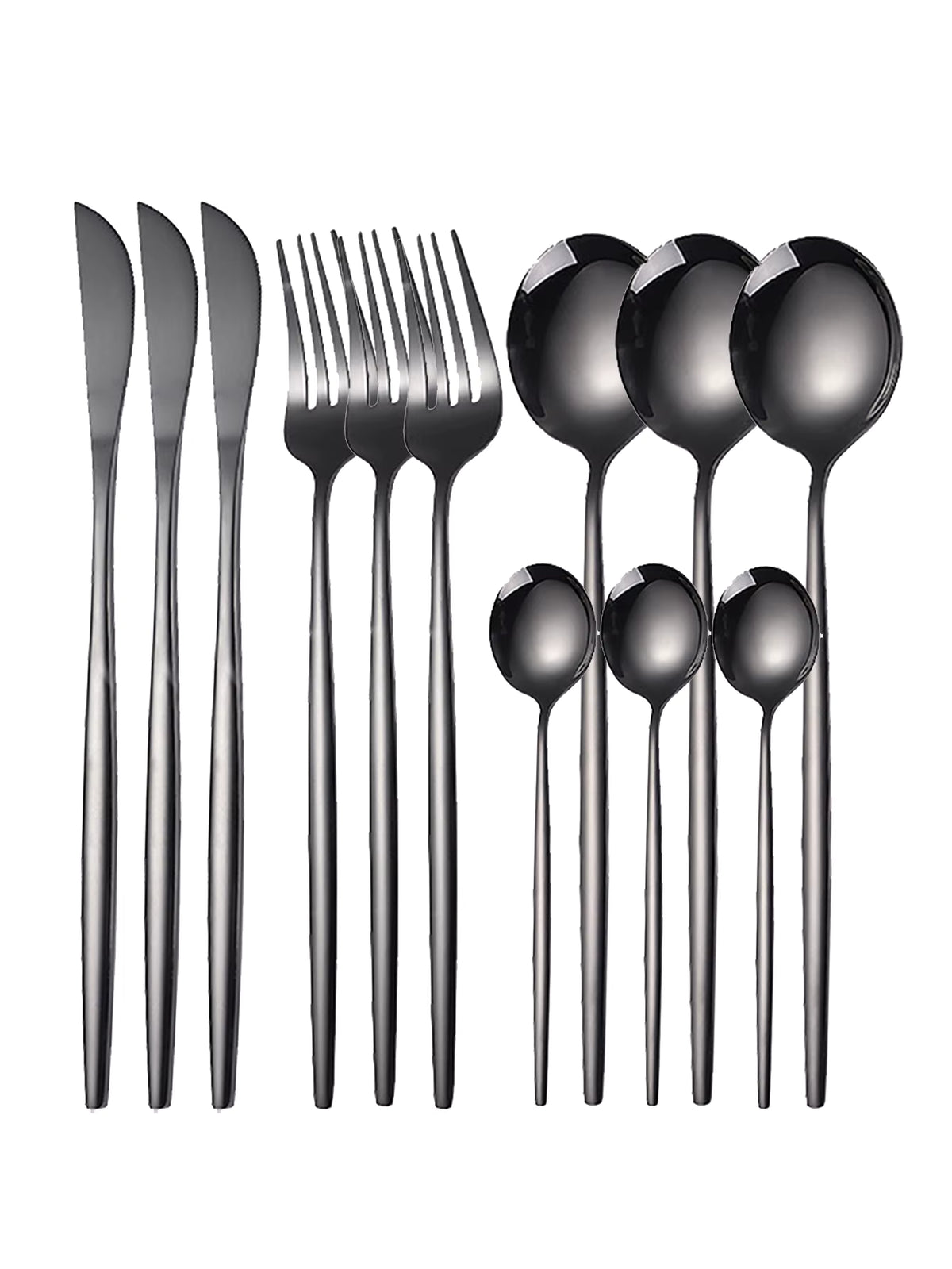 Schlankes Besteckset aus 304er Edelstahl (12-teilig)