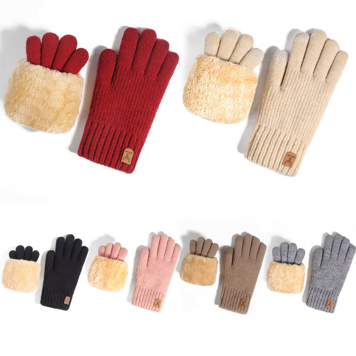 Weiche gestrickte Touchscreen-Handschuhe