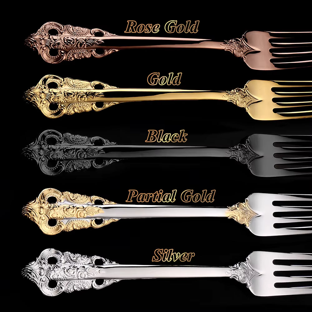 Elegantes Vintage-Besteckset aus Edelstahl