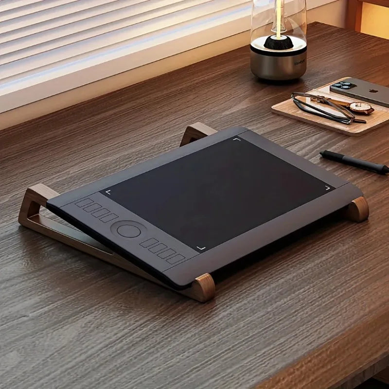 Ergonomisk 12° foldbar træ bærbar computerholder (sæt med 2)