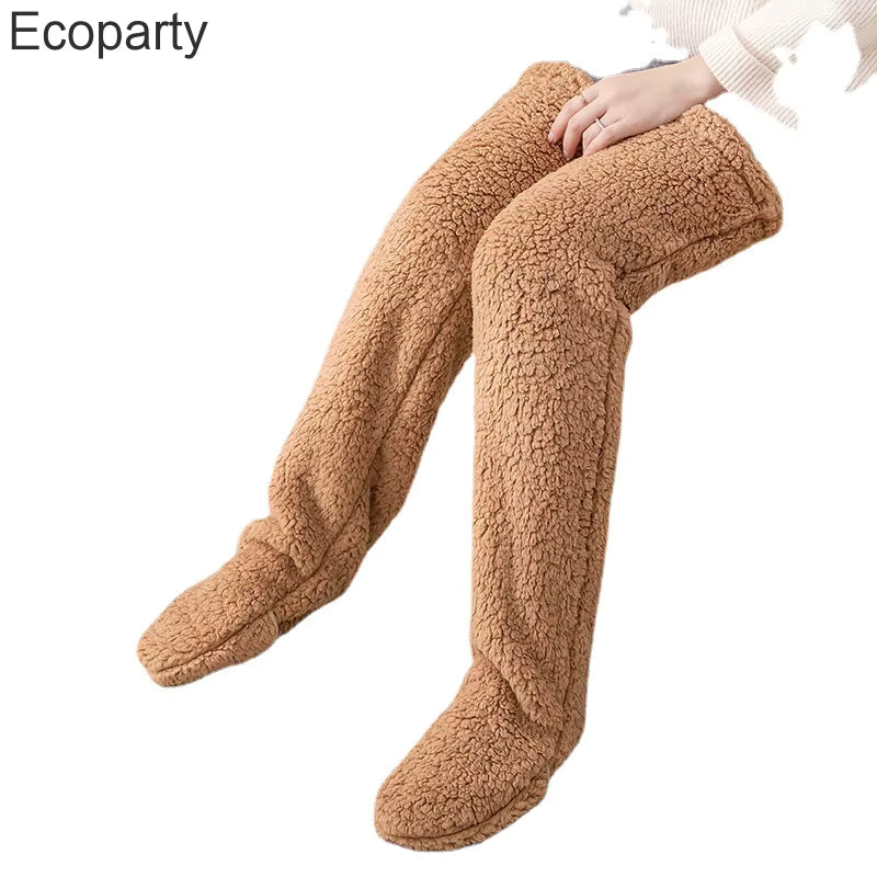 Thermische Bettsocken mit Fleecefutter und rutschhemmender Sohle (Einheitsgröße)
