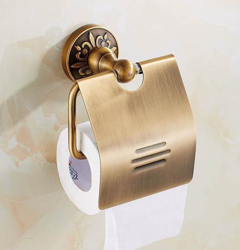 VintageFold - Faltbare Handtuchstange aus Aluminium mit antikem Messingfinish