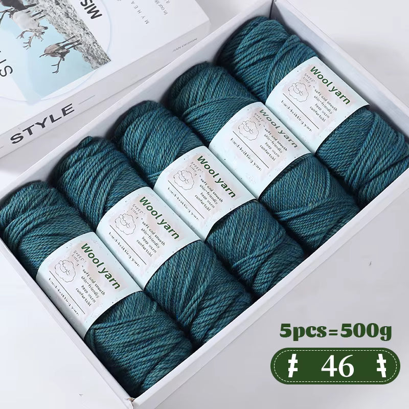 Farbverlaufsfarbenes dickes Alpakagarn (500-g-Packung)