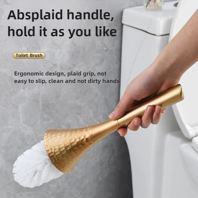 Austauschbare weiche Nylon-Toilettenbürste mit langem Griff (mit Halterung)