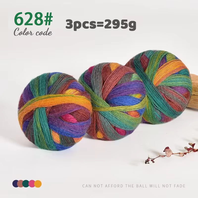 Regenbogengradient-Wollgarn (295g)