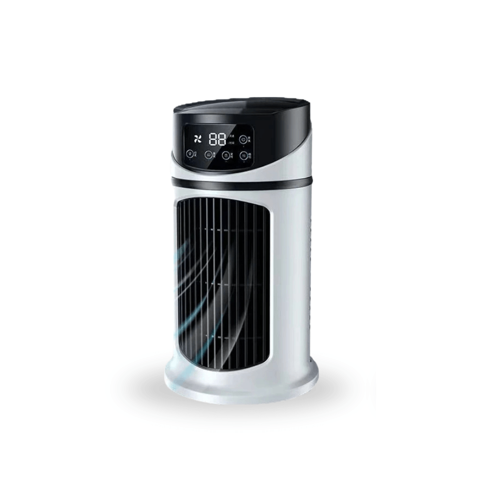 Luftkøler Mini USB 3-i-1 Bærbar | 300 ml Vandtank med Blæser og Befugtning | Ultrakompakt til Skrivebord og Seng