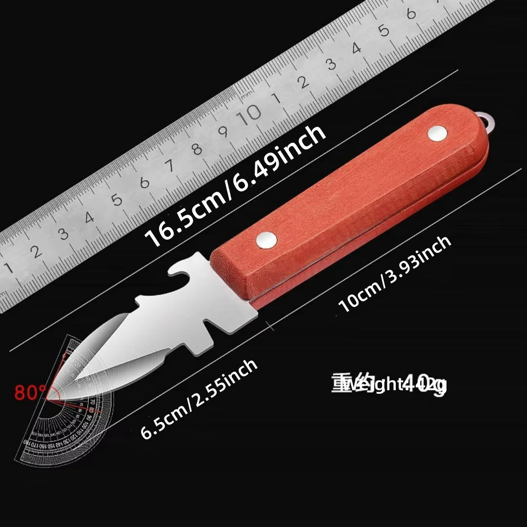 Ergonomisches Austernmesser aus rostfreiem Stahl mit mehreren Funktionen