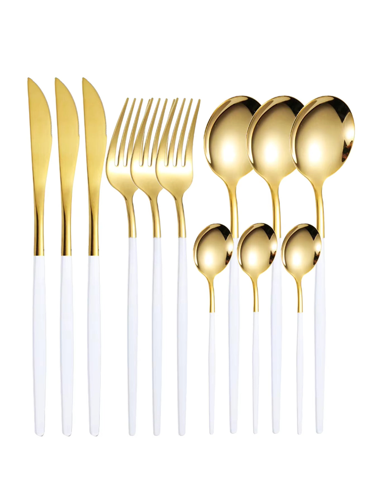 Schlankes Besteckset aus 304er Edelstahl (12-teilig)