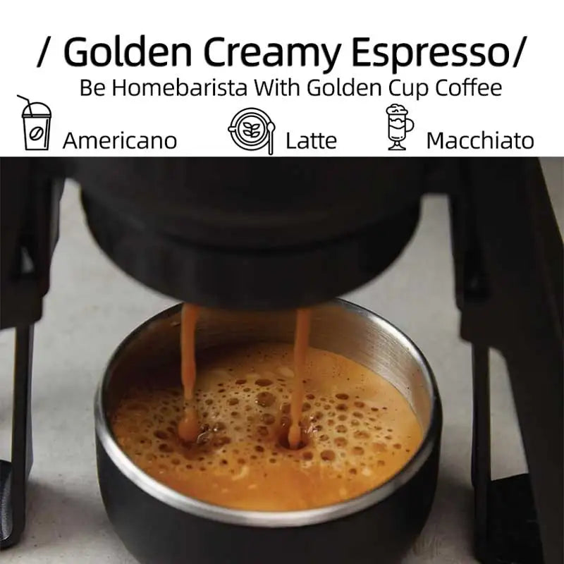 Tragbare manuelle Espressomaschine für zwei Shots (180 ml)