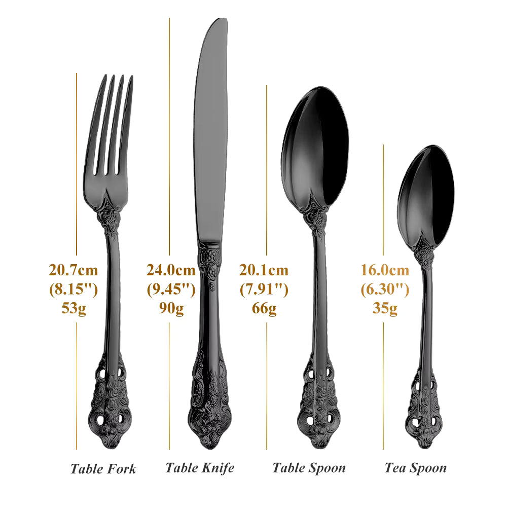 Elegantes Vintage-Besteckset aus Edelstahl