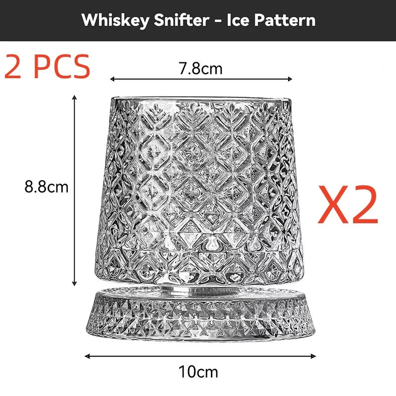 Um 360° drehbares Whiskyglas aus Kristall (201–300 ml)