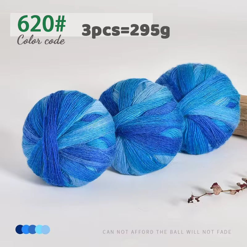 Regenbogengradient-Wollgarn (295g)