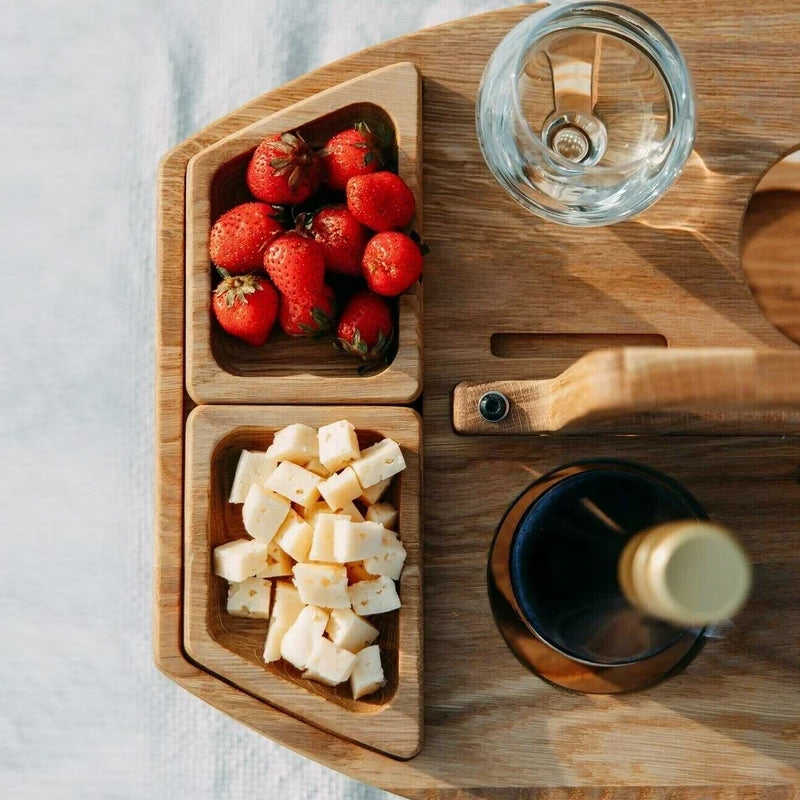 SavorSet Eg Vinbord — Sikker, Stilfuld Udendørs Nydelse