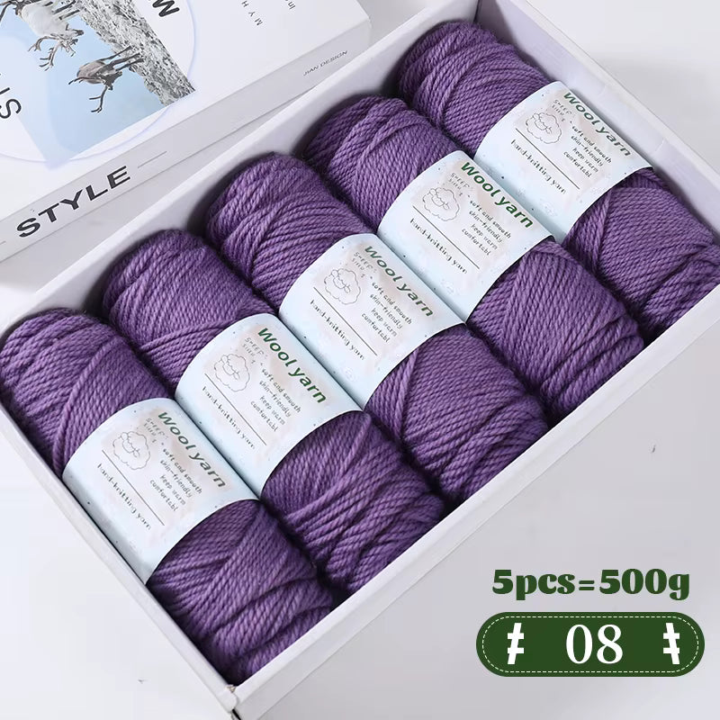Farbverlaufsfarbenes dickes Alpakagarn (500-g-Packung)
