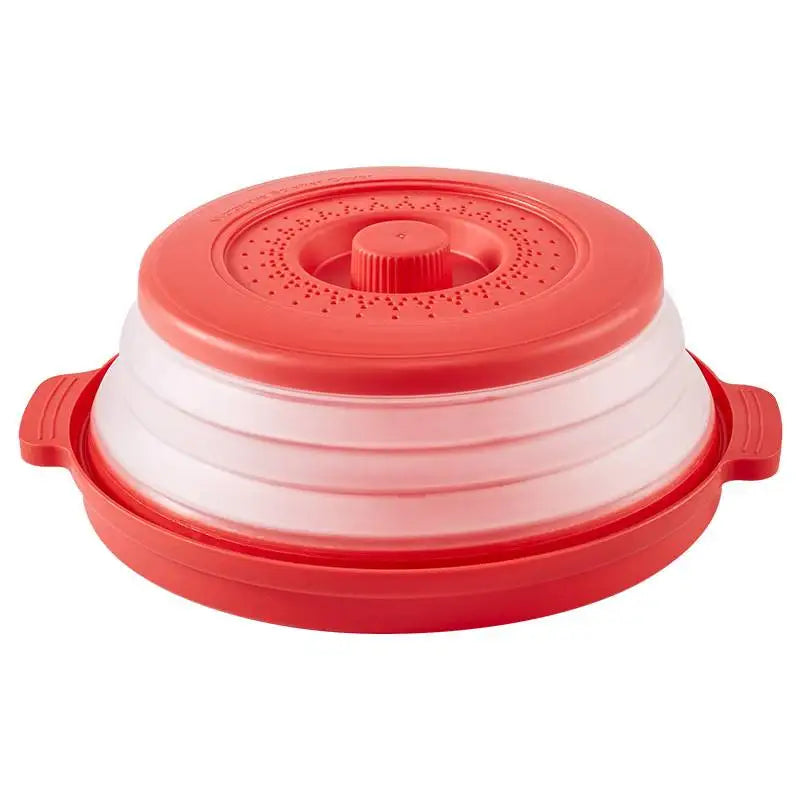 Faltbarer, BPA-freier Spritzschutzdeckel für die Mikrowelle mit Unterlage (2-teiliges Set)