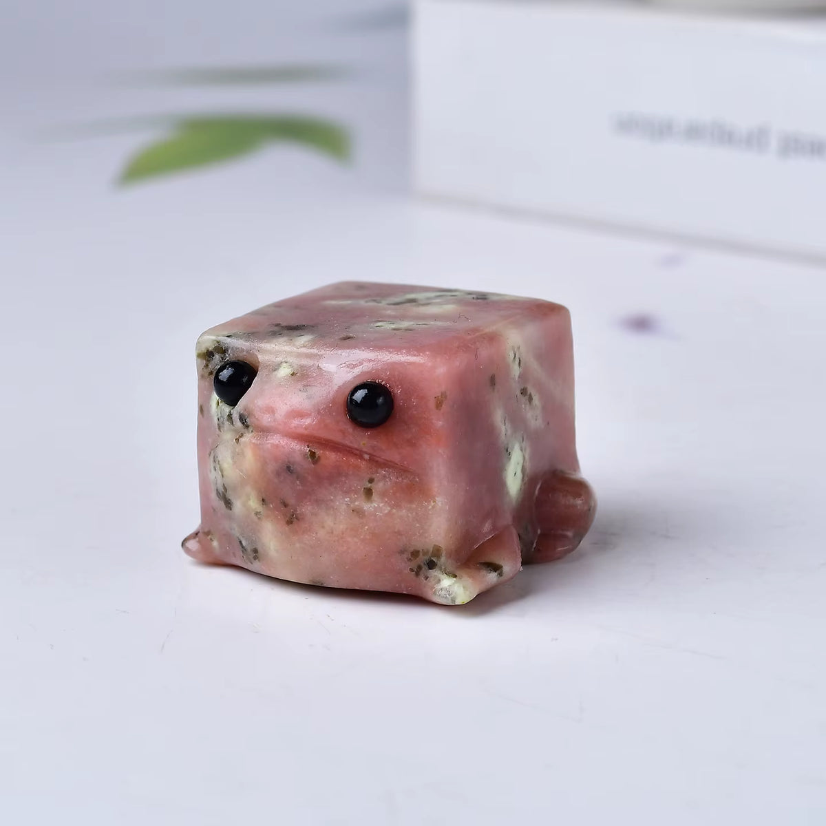 Handgeschnitzte natürliche Kristall-Froschfigur (verschiedene Steine)