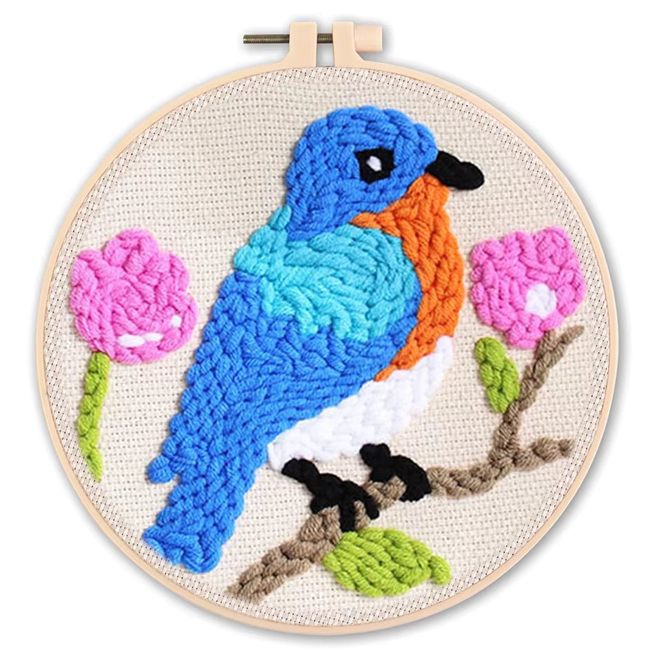 Komplet begynder punch-nål broderisæt (dyremønstre)