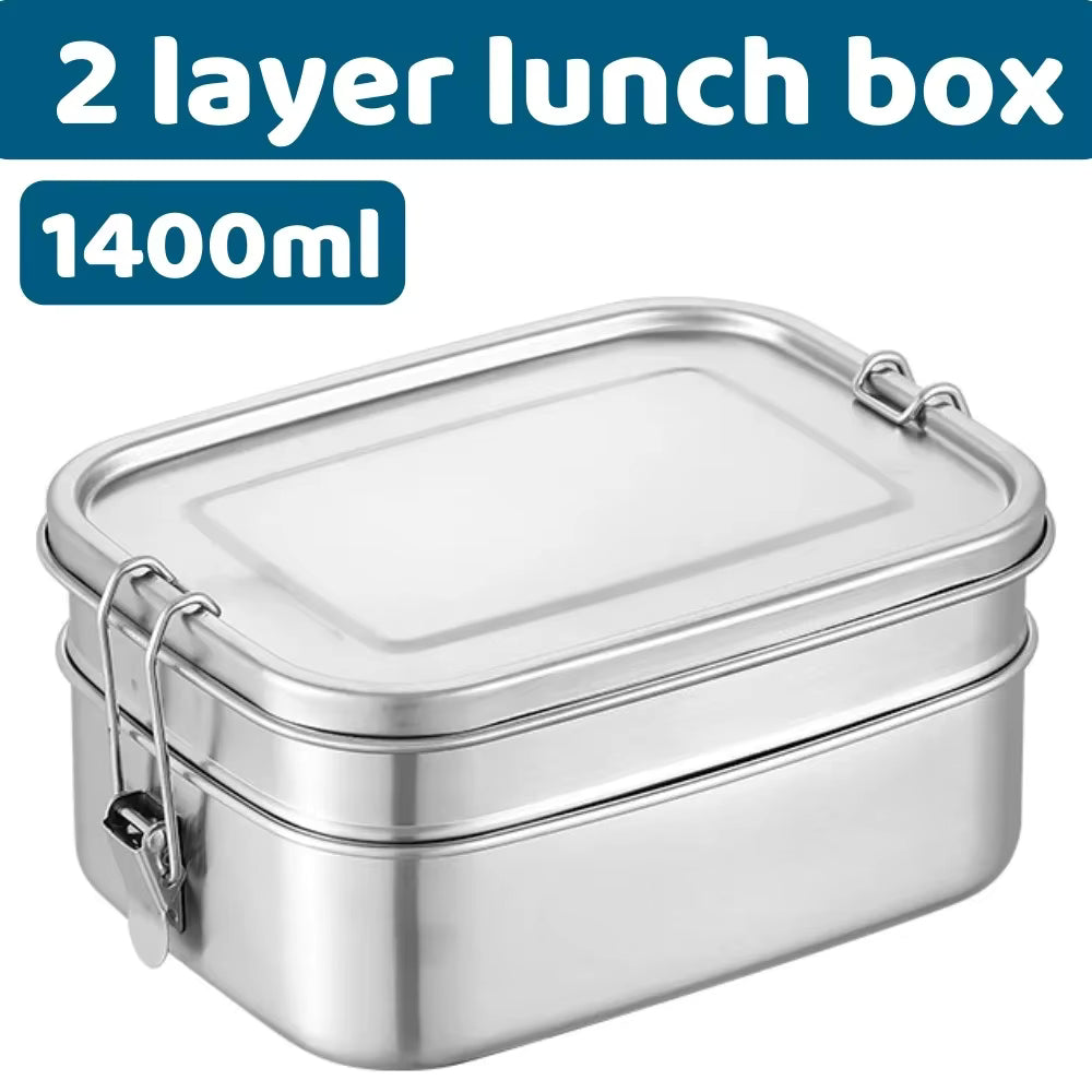 Luftdichte und auslaufsichere Bento-Box aus 304er Edelstahl