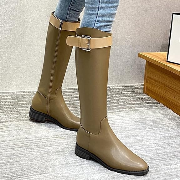 Zafrina - Hohe Stiefel mit Riemen | Eleganter Komfort an kalten Tagen